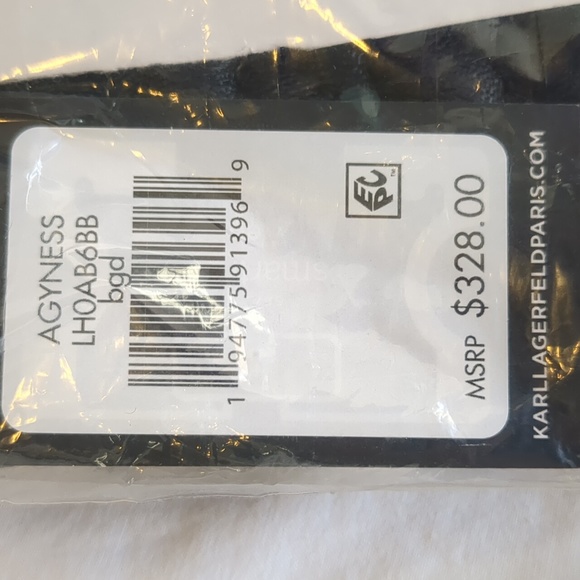 NWT Karl Lagerfeld Paris Large Lambskin Agyness Leather Tote purse bag - Picture 7 of 17